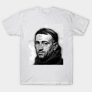 William of Ockham Black and White Portrait | William of Ockham Artwork  12 T-Shirt